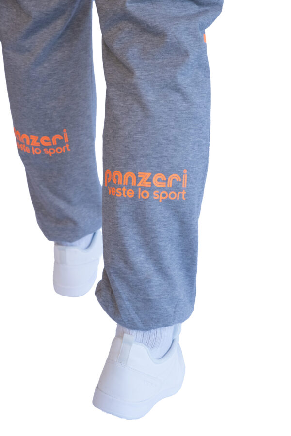 Jogging Homme - Uni H - Gris Chiné / Orange Fluo – Image 6