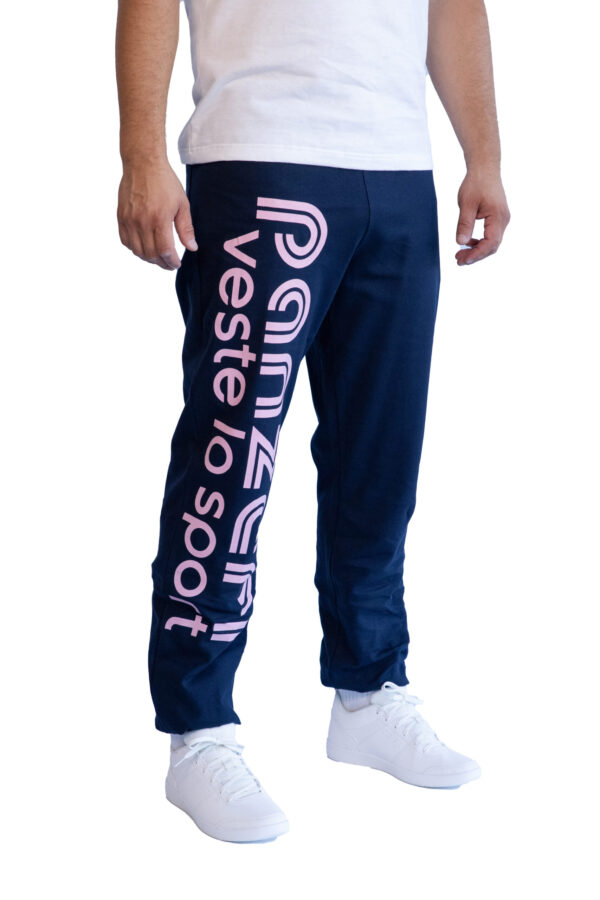 Jogging Homme - Uni H - Bleu Marine / Rose - M
