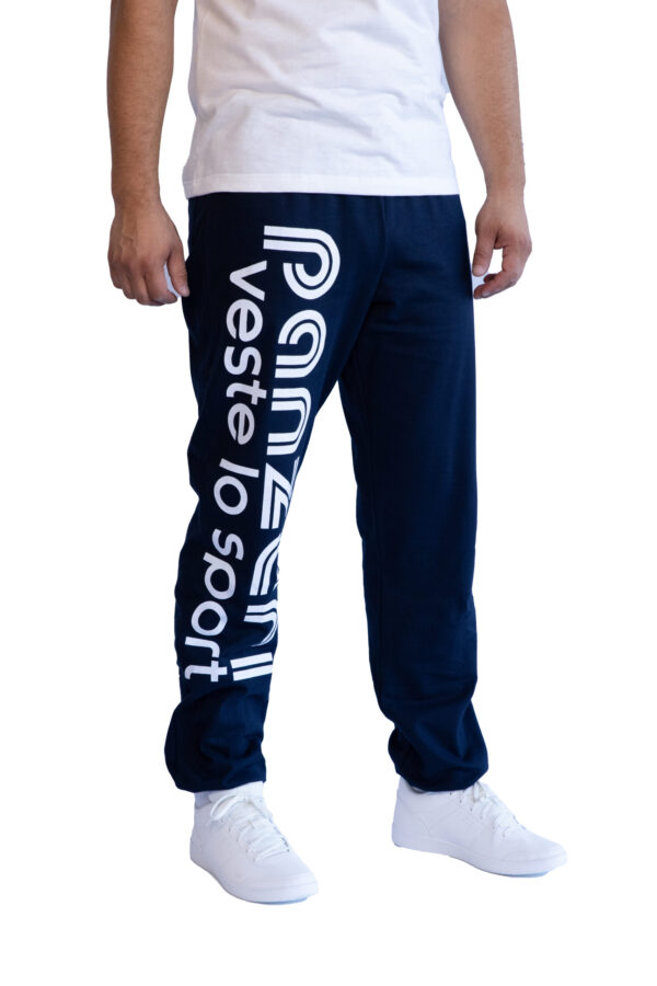 Jogging Homme - Uni H - Bleu Marine / Blanc