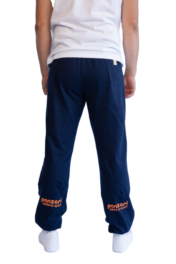 Jogging Homme - Uni H - Bleu Marine / Orange Fluo – Image 4