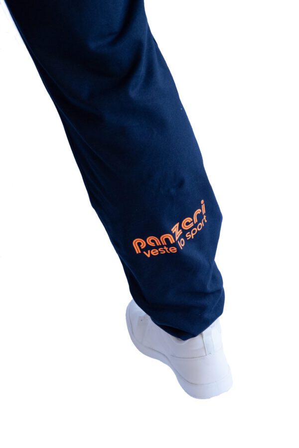 Jogging Homme - Uni H - Bleu Marine / Orange Fluo – Image 6