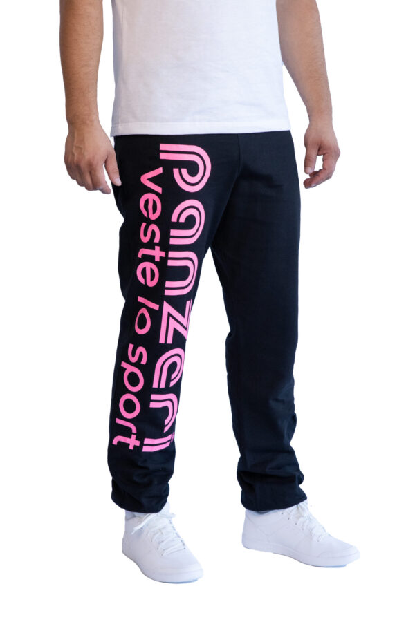 Jogging Homme - Uni H - Noir / Rose Fluo