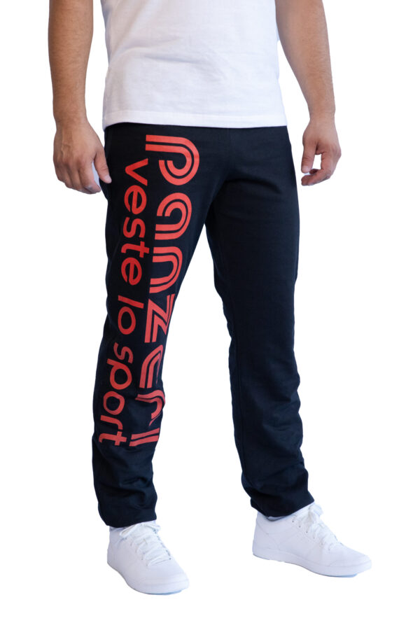 Jogging Homme - Uni H - Noir / Rouge