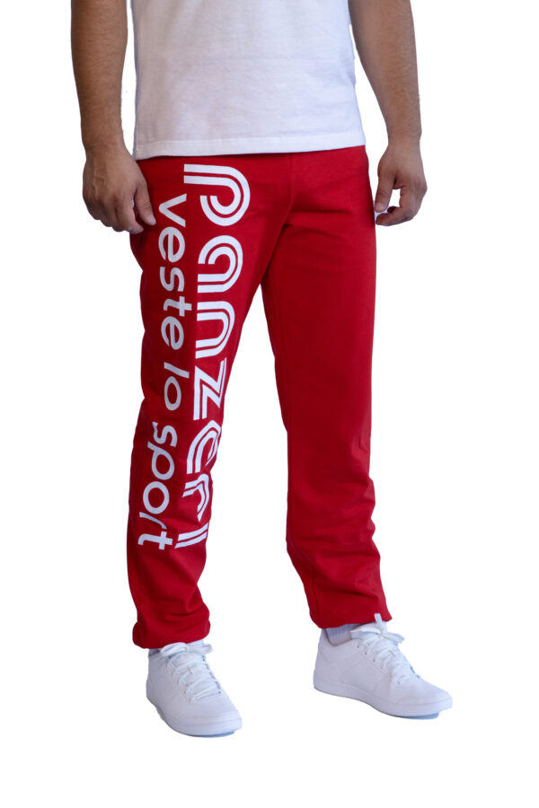 Jogging Homme - Uni H - Rouge / Blanc