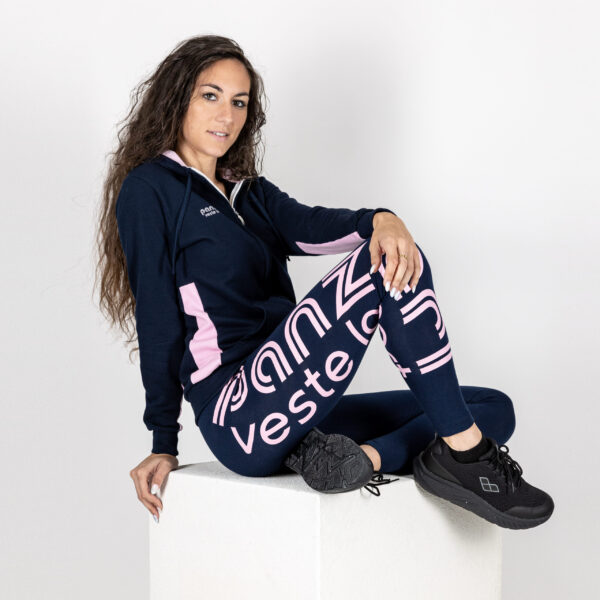 Legging De Sport - Joy T - Bleu Marine / Rose – Image 3