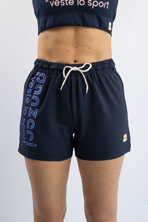 Short Femme - Uni A - Bleu Marine / Bleu Nacré – Image 4