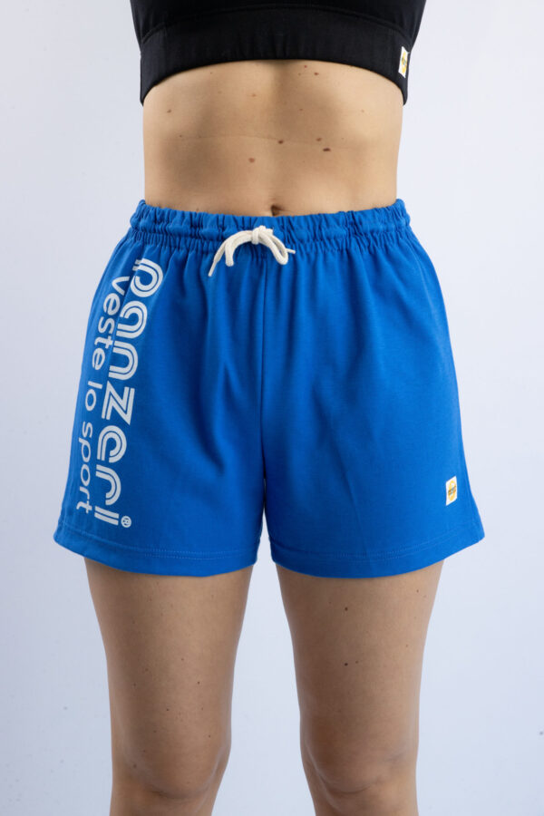 Short Femme - Uni A - Bleu Roi / Blanc – Image 4