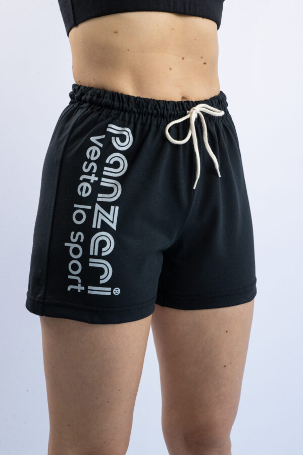 Short Femme - Uni A - Noir / Argent - M