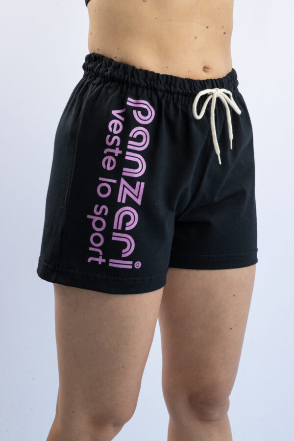 Short Femme - Uni A - Noir / Fuchsia Nacré
