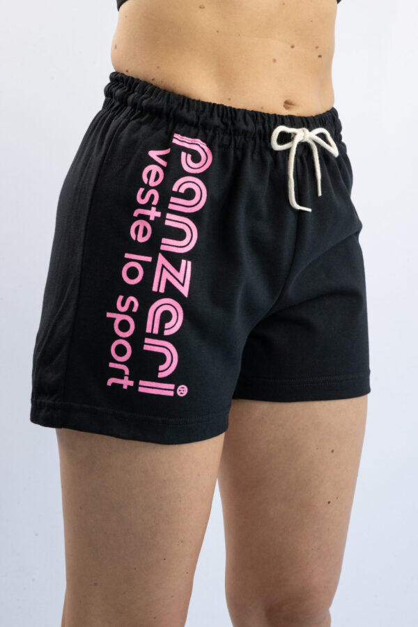Short Femme - Uni A - Noir / Rose Fluo - XL
