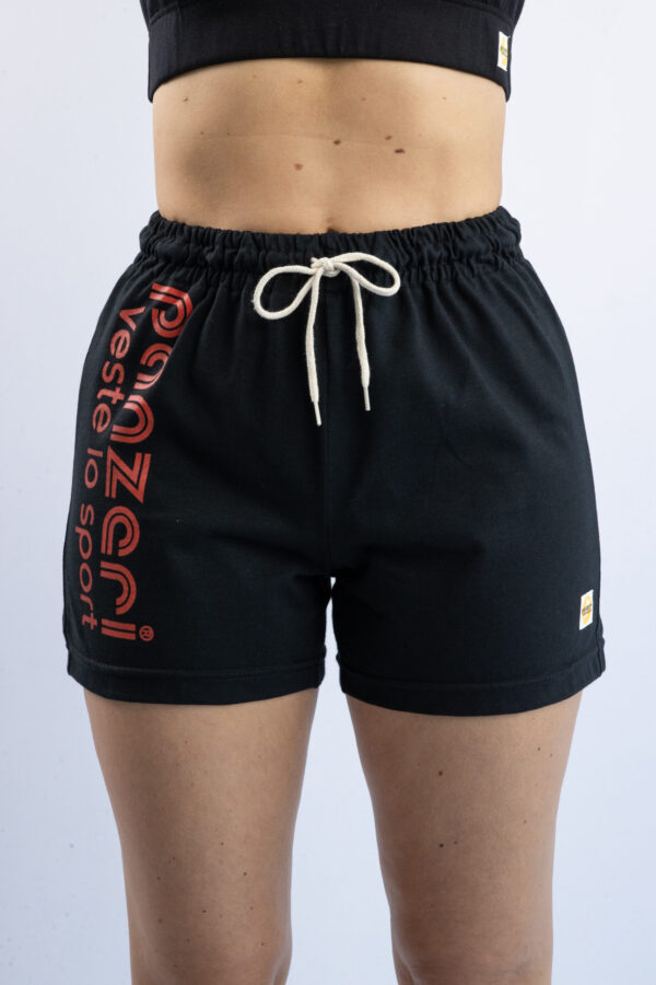 Short Femme - Uni A - Noir / Rouge – Image 4