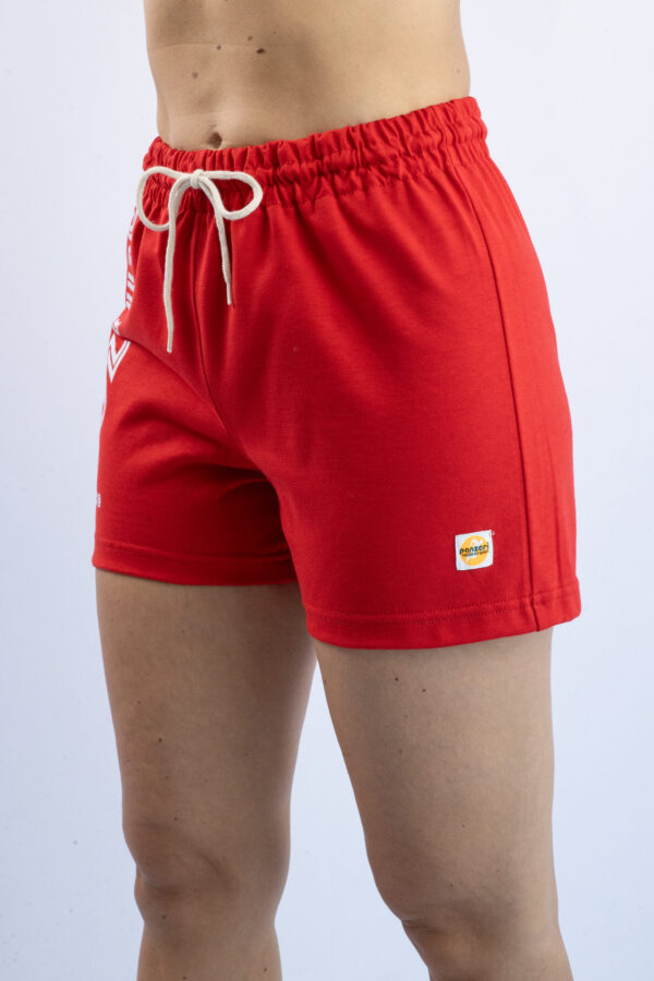 Short Femme - Uni A - Rouge / Blanc – Image 4