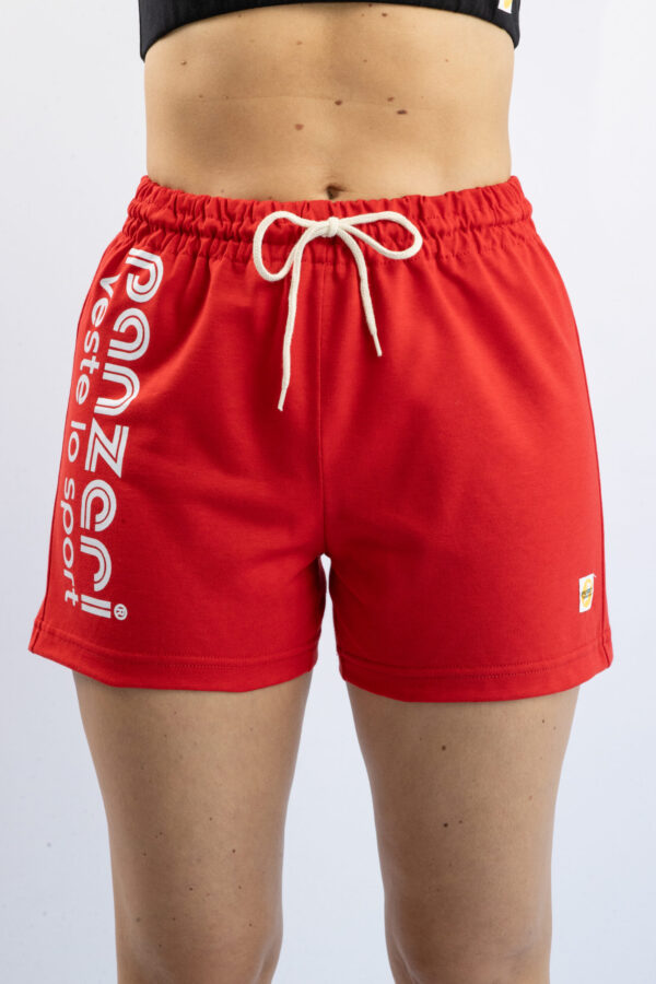 Short Femme - Uni A - Rouge / Blanc – Image 5