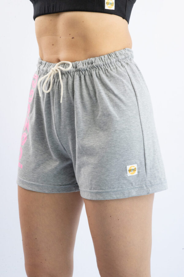 Short Femme - Uni A - Gris Chiné / Rose Fluo – Image 5