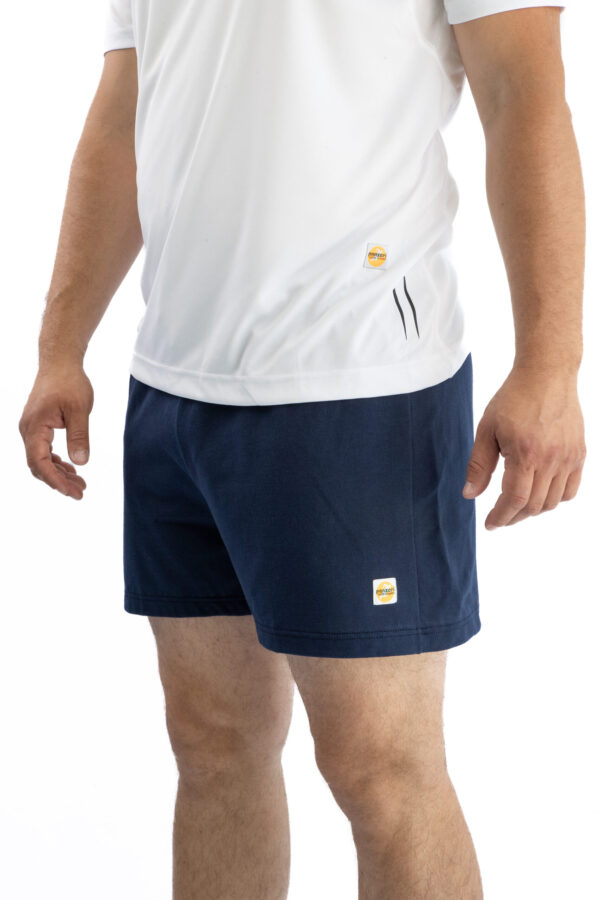 Short Homme - Uni A - Bleu Marine / Orange Fluo – Image 3
