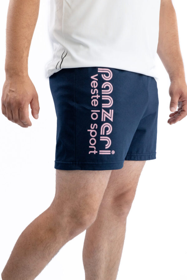 Short Homme - Uni A - Bleu Marine / Rose – Image 5