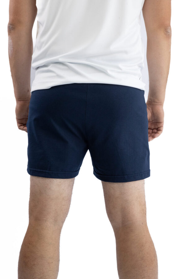 Short Homme - Uni A - Bleu Marine / Blanc – Image 4