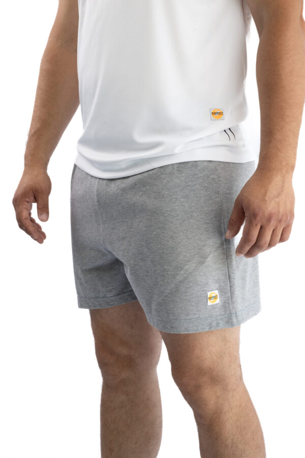 Short Homme - Uni A - Gris Chiné / Orange Fluo – Image 4