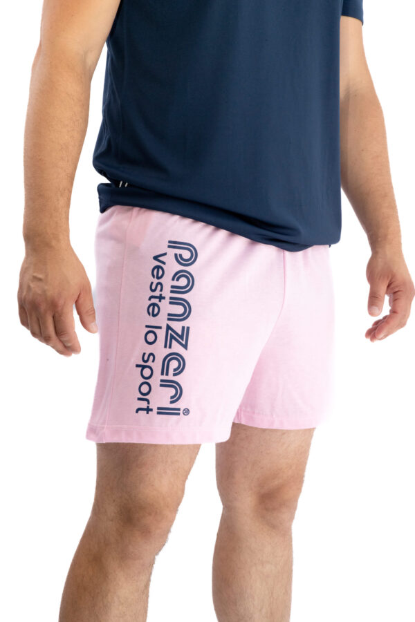 Short Homme - Uni A - Rose / Bleu Marine