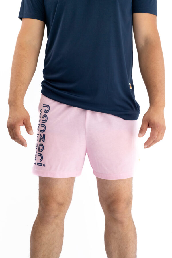 Short Homme - Uni A - Rose / Bleu Marine – Image 3