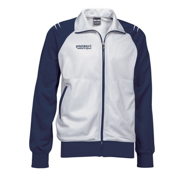 VESTE BASIC K - M, Blanc / Bleu marine