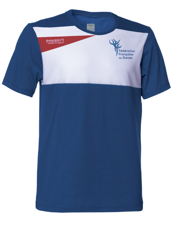 T-shirt Energy D - Officiel FFD - Bleu France / Blanc Rouge - L