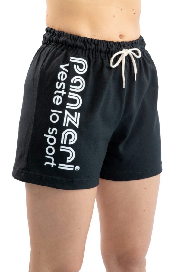 Short Femme - Uni A - Noir / Blanc