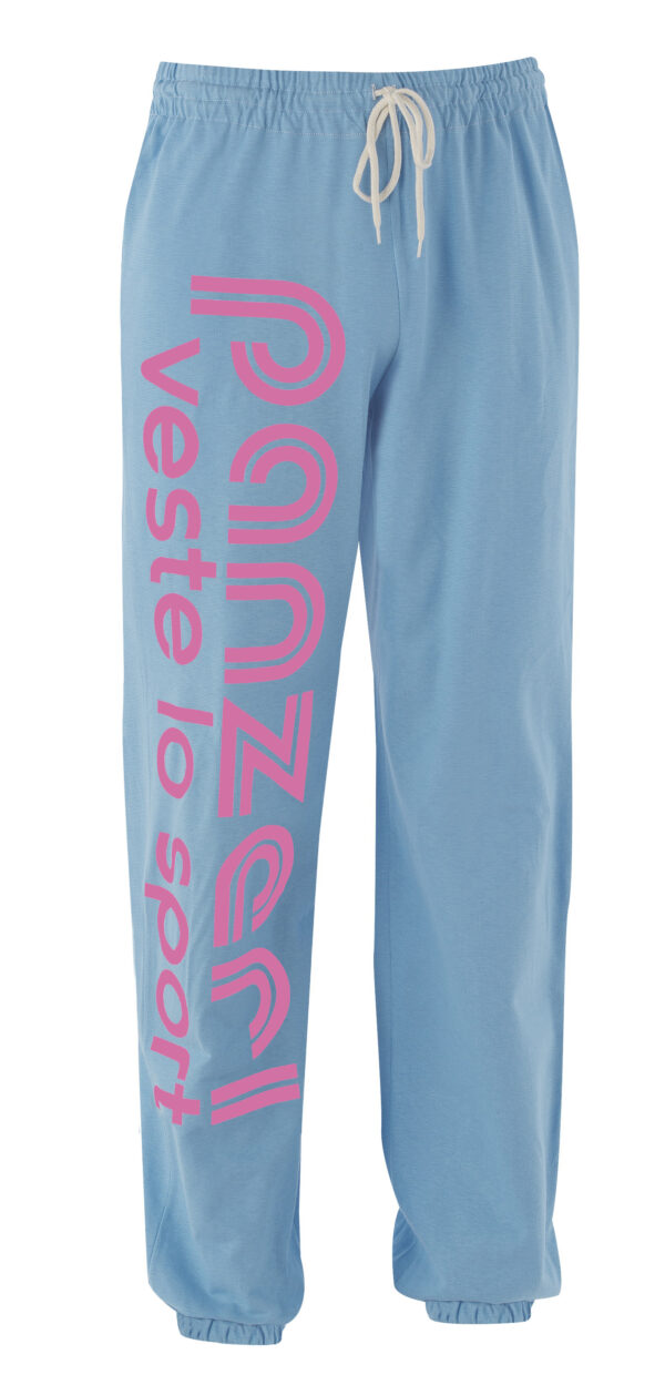 Edition limitée : Jogging - Uni H - Bleu Ciel / Rose Fluo - S