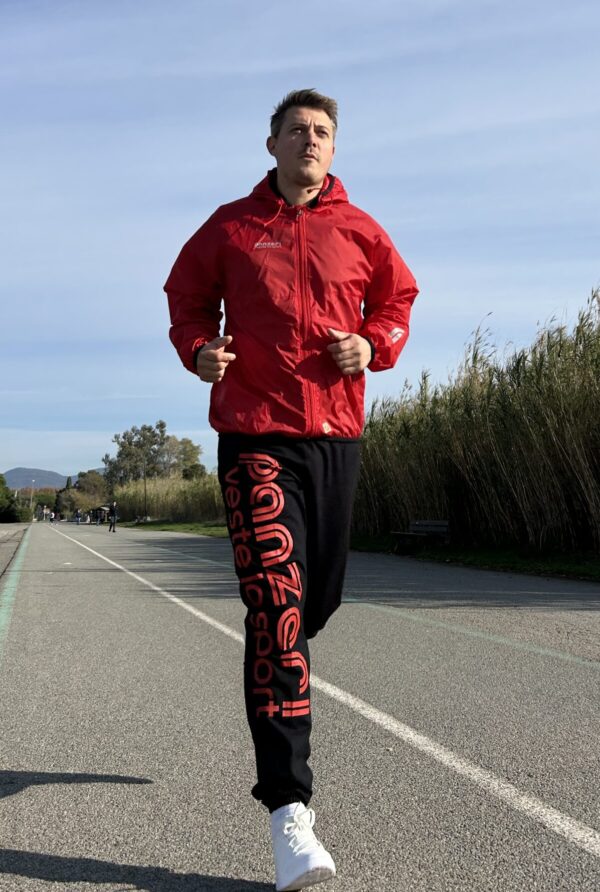 Pack : Coupe-Vent Rouge + Jogging Uni H Noir