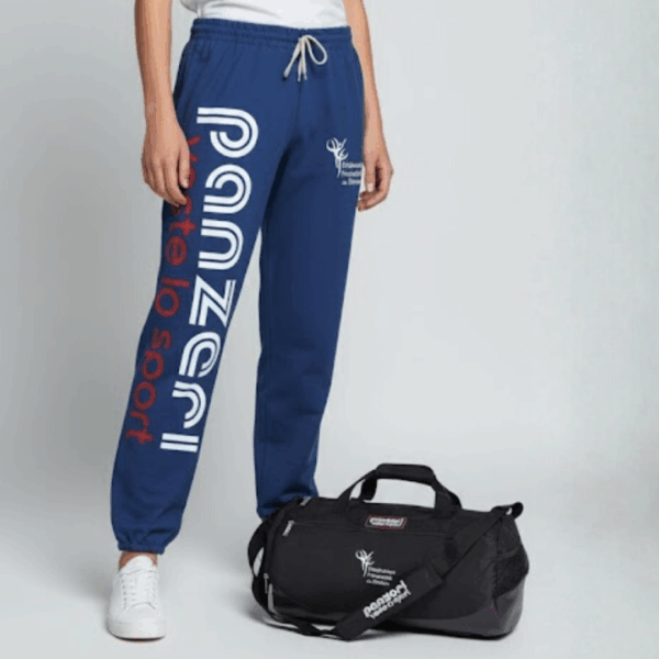 Pack Pantalon Jogging Panzeri Uni H - Officiel FFD - Bleu France / Blanc Rouge + Sac Soft A FFD