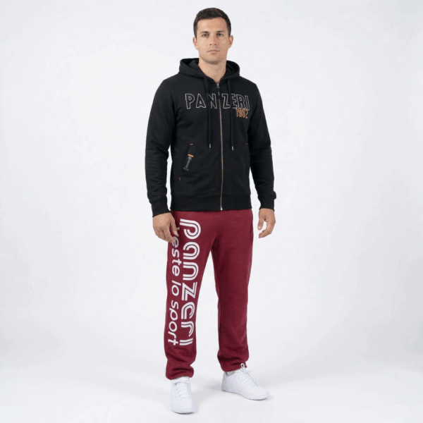 Pack : Veste Noire + Jogging Uni H Bordeaux