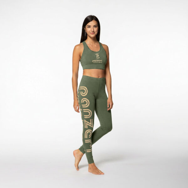 Legging De Sport - Joy T - Kaki / Beige