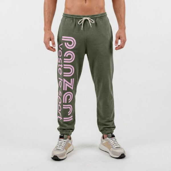 Jogging Homme - Uni H - Kaki / Rose