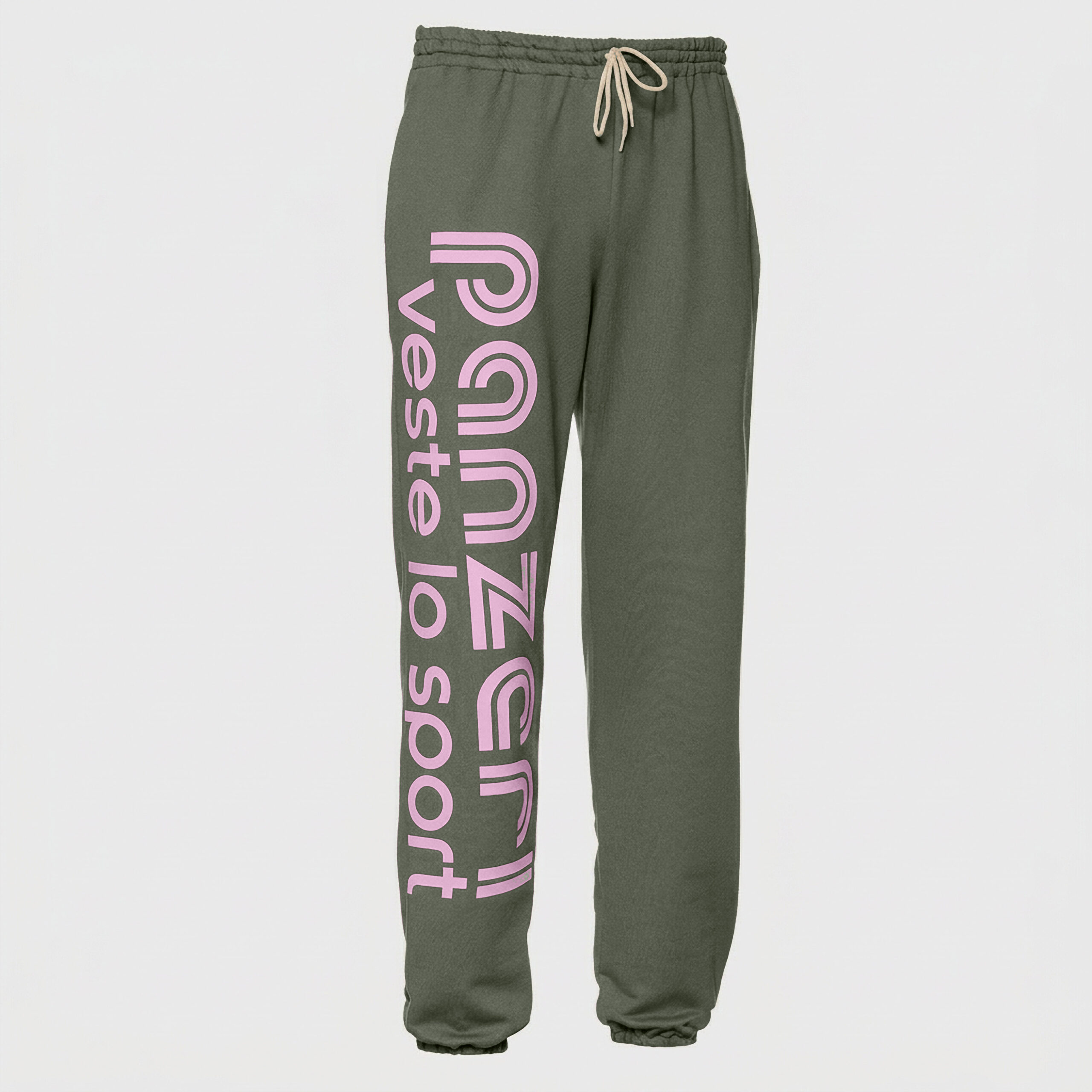 Jogging Homme - Uni H - Kaki / Rose – Image 6