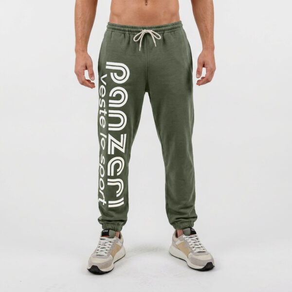 Jogging Homme - Uni H - Kaki / Blanc