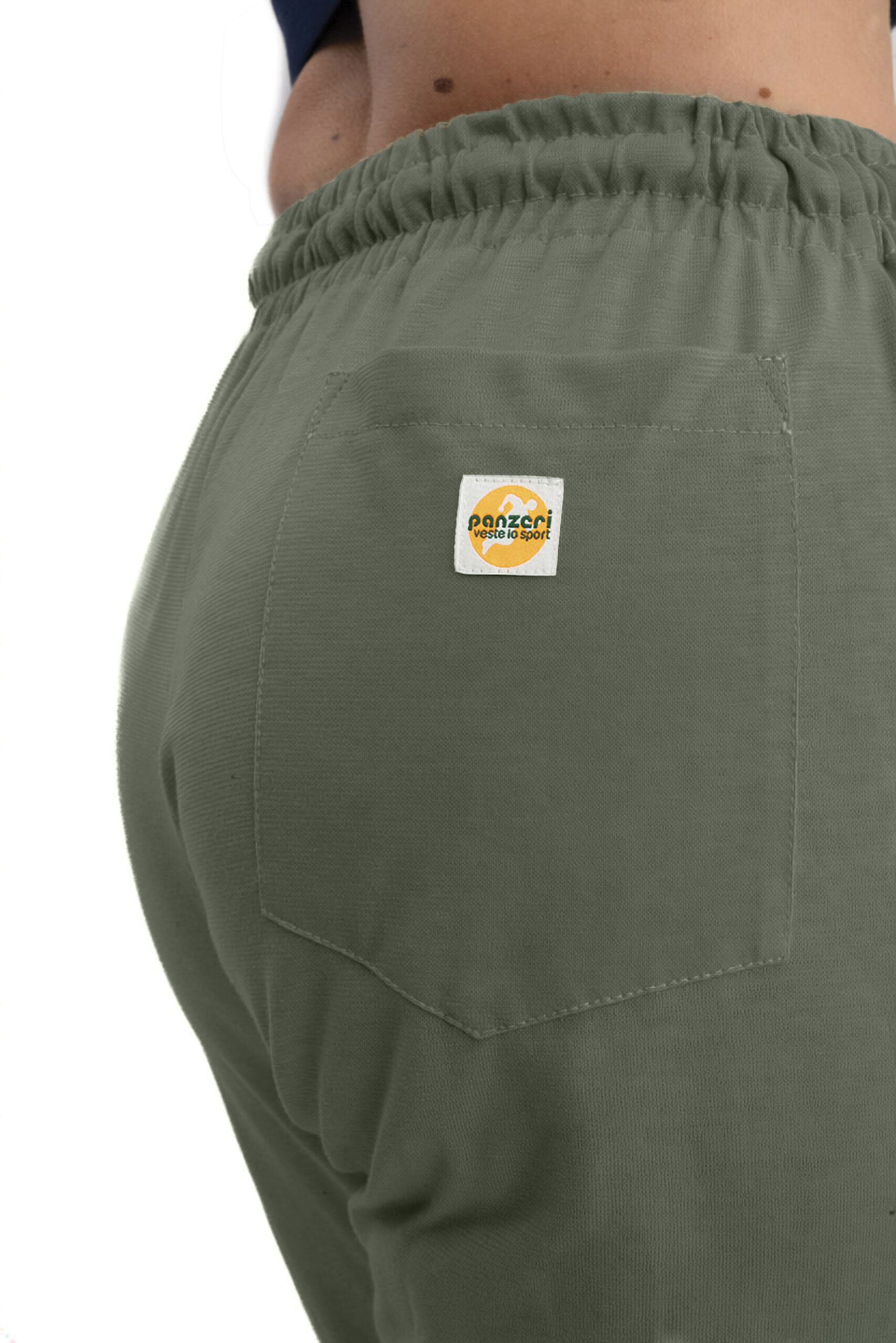 Jogging Femme - Uni H - Kaki / Blanc – Image 4