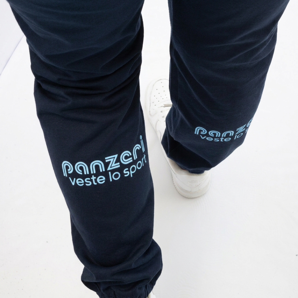 Jogging Femme - Uni H - Bleu Marine / Bleu ciel – Image 4