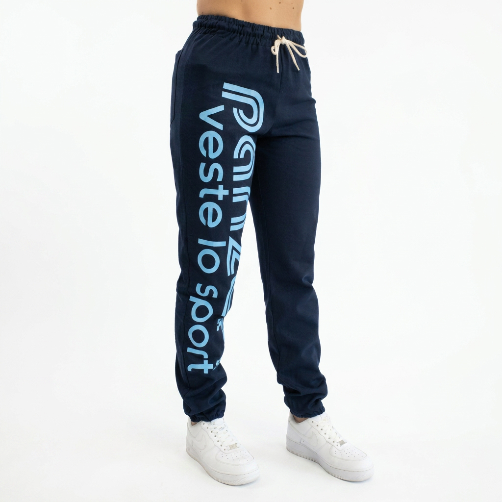 Jogging Femme - Uni H - Bleu Marine / Bleu ciel