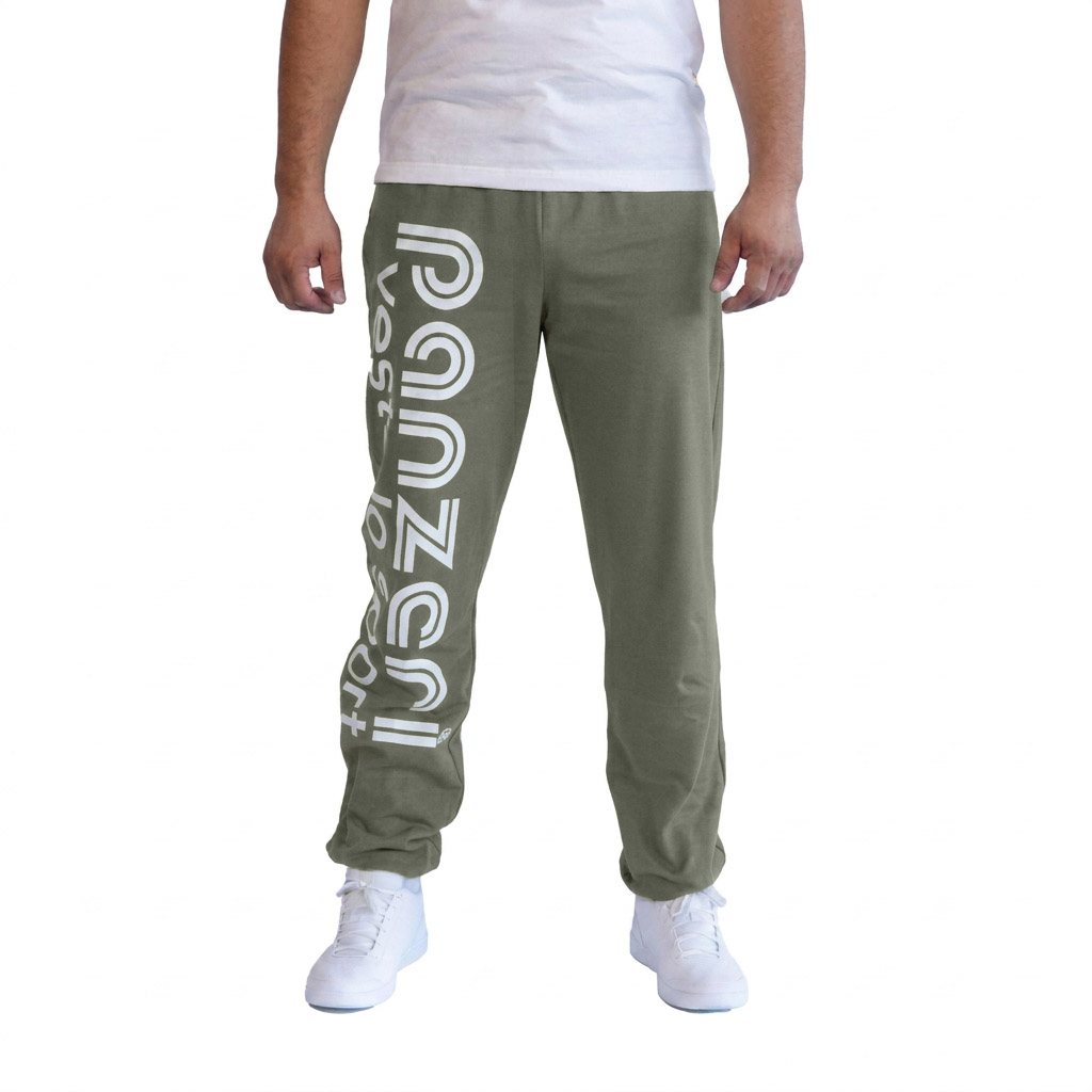 Jogging Homme - Uni H - Kaki / Blanc – Image 2