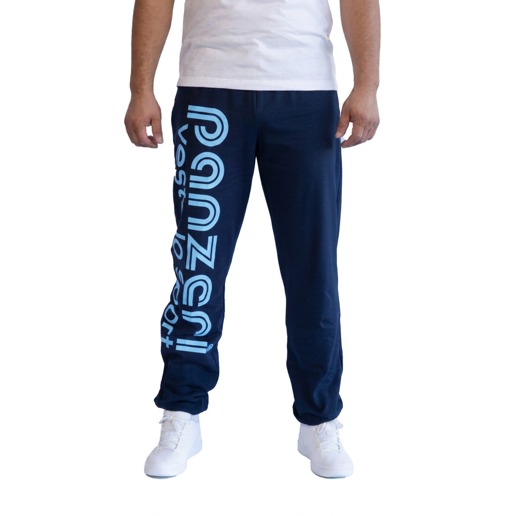 Jogging Homme - Uni H - Bleu Marine / Bleu ciel – Image 2