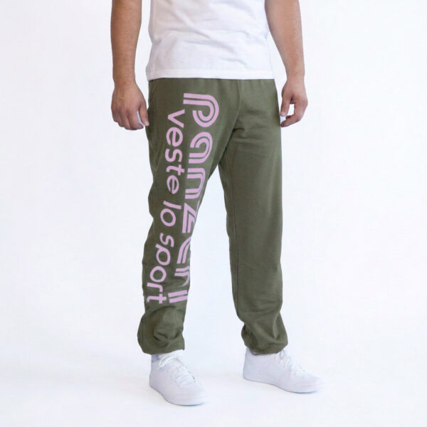 Jogging Homme - Uni H - Kaki / Rose