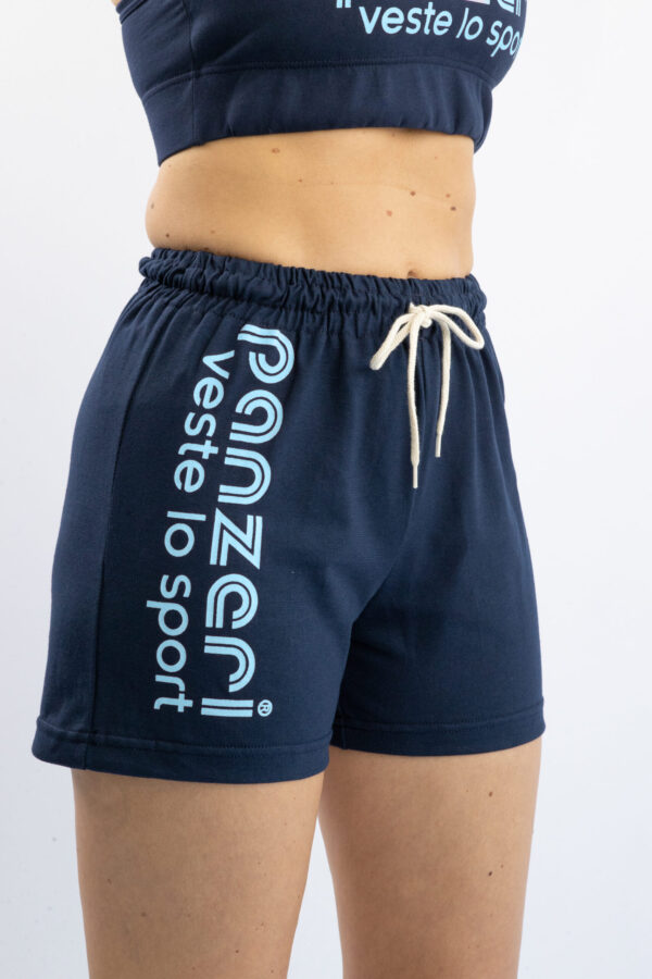 Short Femme - Uni A - Bleu Marine / Bleu ciel